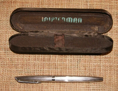 STYLO plume Waterman CF plaqué argent Milleraies + étui années 70 vintage - Photo 1/2