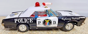 Vintage 1960's Bandai Tin 1965 Buick Rivera Police Car. Real Nice Condition - Picture 1 of 10