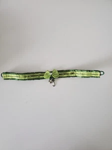 Green Spiked Ribbon Choker Handmade Pre-owned  - Picture 1 of 5