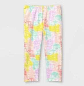 NEW Cat & Jack Kid's Pastel Tie Dye Capri Leggings Size Small (6/6X) - Picture 1 of 1