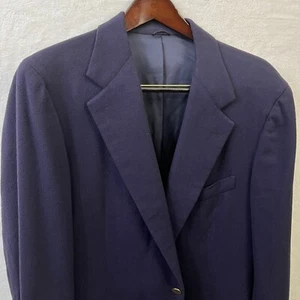 Paul Stuart Herren Blazer 42 L dunkelblau 100% Kaschmir 2 Knopf Sakko - Bild 1 von 9