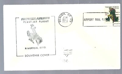 U.S. Air Mail First Flight Cover - Frontier Airlines First Jet Flight Dec 1971 - Image 1 of 2