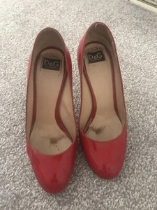 Dolce Gabbana rot sexy Lackleder Absätze Größe 5 - Bild 1 von 6