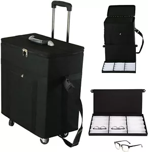 180 Fächer Optisches Brillenetui Zugstange Box Brillen Display Organizer Neu - Bild 1 von 5