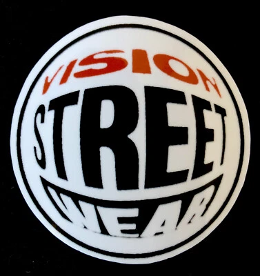 VISION STREET WEAR STICKER “MIRROR CIRCLE” VINTAGE OLD SCHOOL 3” ROUND GLOSSY!