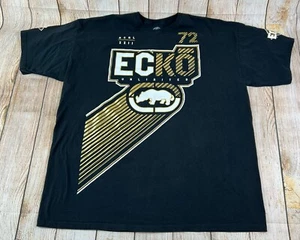 Mens Y2K Ecko Unltd Unlimited Streetwear Black Gold T Shirt Size 3XL - Picture 1 of 6