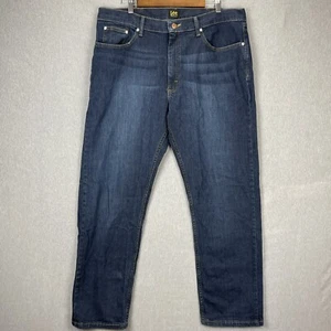 Lee Mens Regular Fit Jeans 40x32 Premium Select Stretch Blue Dark Wash - Picture 1 of 11