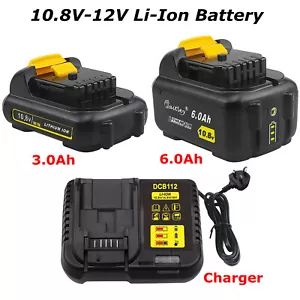 10.8V 12V 3Ah 6.0A Battery for Dewalt DCB120 DCB127 DCB121 DCB123 DCB125 Charger - Picture 1 of 26