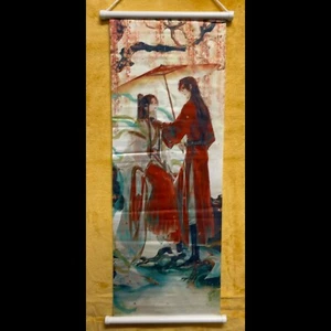 Pergamino de pared de lona TGCF Heaven Official’s Blessing HUA CHENG/XIE LIAN 25x75 cm - Imagen 1 de 1