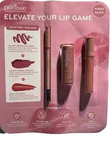 Purlisse Lip Kit Trio  Pinky Nude  - open box - Picture 1 of 2
