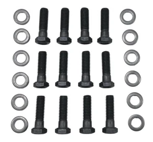 55 56 Chevy Exhaust Manifold Bolt & Washer Set Small Block Correct Head Markings - Bild 1 von 5