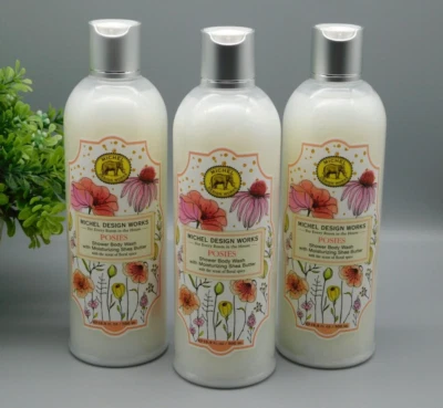 Jabón corporal de ducha con manteca de karité Michel Design Works POSIES 16,9 oz (paquete de 3) Foto 1 de 3