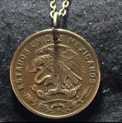 Colgante Moneda 20 Centavos México Vintage Real con Collar Cordón. La fecha varía 🎁 Foto 1 de 3