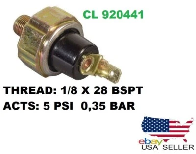 920441 918529 920227 CLARK FORKLIFT OIL PRESSURE LIGHT SWITCH RH017 - Image 1 of 3