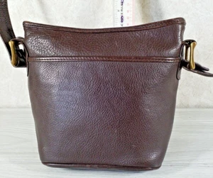 Timberland Leather Crossbody Bag Strap Pouch Handbag BROWN Vintage 90s - Picture 1 of 10