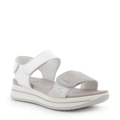 Sandali Igi&co 7161044 pelle argento zeppa 4,5 cm Made in Italy List €64,90 -20% - Immagine 1 di 3