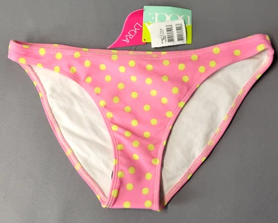 Nuevo traje de baño completo con parte inferior de bikini a lunares Agua Doce para mujer rosa amarillo forrado Foto 1 de 4