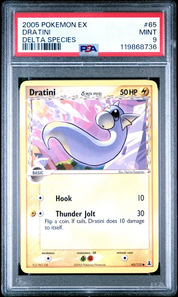 Pokemon Ex Delta Species 65 Dratini PSA 9 MINT - Image 1 of 1