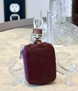 NEW Case For Earbud Storage—TOUGH Zipper/Clip-3x2in, Wine, Backpack Sanity Saver - Picture 1 of 4