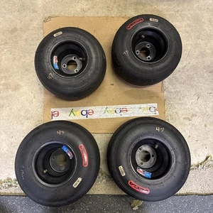 Set Of 4 Metric Pattern 5”Go Kart Racing Wheels Barstool Wagon - Bild 1 von 19