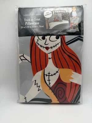 Nightmare Before Christmas Sally Jack Trick Treat Pillowcase 20x30” w/ Handles - Image 1 of 4