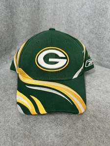 Reebok GREEN BAY PACKERS Green & Gold Cut & Sew Adjustable Hat Cap NFL OSFA - Picture 1 of 3