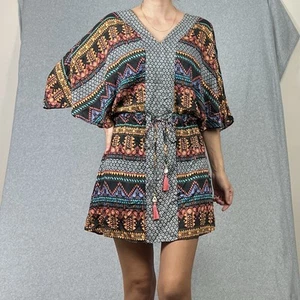 Seafolly Kaftan Dress Womens S Silk Blend Beach Coverup Holiday Resort Boho - Picture 1 of 17