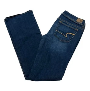 American Eagle Kick Boot Stretch Jeans Medium Wash Women’s Size 8 X-Long AE - Picture 1 of 8