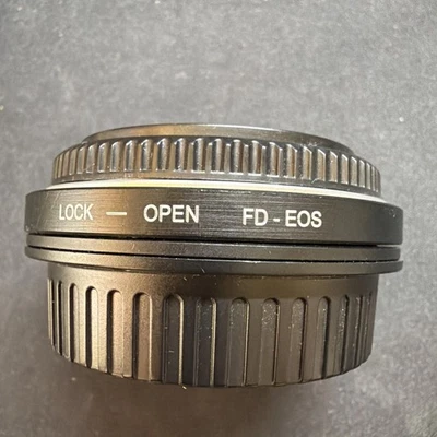 Adaptador de lente de montaje Canon FD para cámara Canon Eos SLR con vidrio Foto 1 de 4