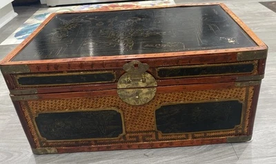Maitland Smith Chinoiserie Handmade Bamboo Chest Lingerie Trunk Asian - Image 1 of 4