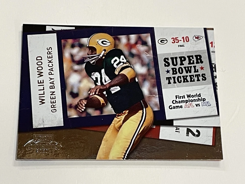 2010 Playoff Contenders Football Super Bowl Ticket - Willie Wood - Packers - Image 1 of 2