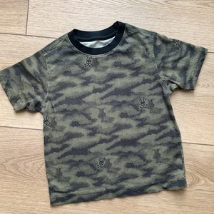 Psycho Bunny Camo T-Shirt Skull Graphic Short Sleeve Top Kids Size XS (4) - Picture 1 of 4
