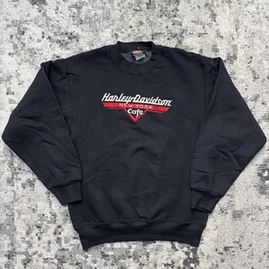 Vintage Harley Davidson New York Cafe Motorcycle Sweatshirt Men's Size Medium - Picture 1 of 5