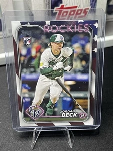 2024 Topps Update Independence Day /76 Jordan Beck #US269 Rookie RC Rockies - Picture 1 of 3