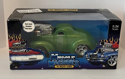 NEW Muscle Machines '41 Willys Coupe Green Die Cast Car 1:24 Scale SEALED VGC - Image 1 of 4