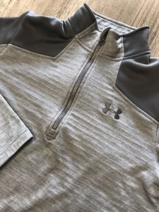 Under Armour Cold Gear Calce Suelto Manga Larga Cuarto Cremallera Gris Para Hombre Mediano - Imagen 1 de 10