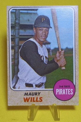 1968 年 Topps 棒球 #175 Maury Wills(海盗) — 第 1/2 张图片