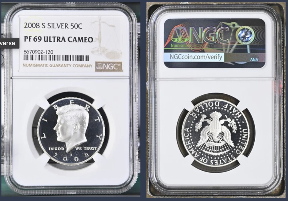 2008 S Silver Kennedy Half Dollar 50C NGC PF69 Ultra Cameo *FRESHLY GRADED* - Image 1 of 1