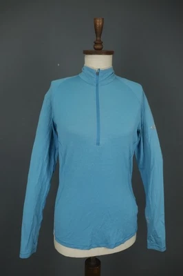 Pullover Icebreaker Azul Lana Informal Manga Larga Cuello Simulado 1/4 Cremallera Talla XL Foto 1 de 4