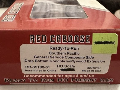 Red Caboose HO RR-35180-31 Southern Pacific Drop Bottom Gondola #358412 - Image 1 of 3