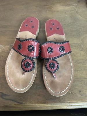 Sandalias Jack Rogers para mujer rojas y tostadas con diseño exclusivo, talla 8 Foto 1 de 4