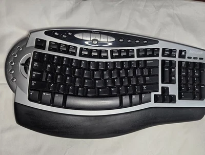 Microsoft Wireless Comfort Keyboard 4000 Model 1045 Ergonomic Keyboard (ONLY) - Image 1 of 4
