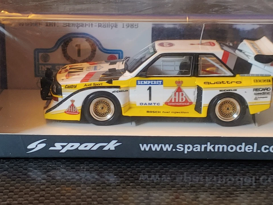 1x Spark Rfs025 AUDI QUATTRO S1 W.Rohrl WINNER Rally SEMPERIT 1985 - 1:43 Rare - Immagine 1 di 4