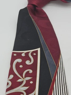 Gravata Zylos Art Deco e bolso quadrado seda vintage - Imagem 1 de 4