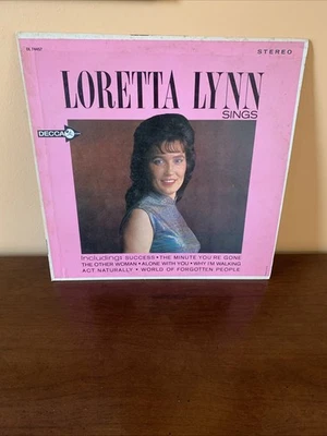 Loretta Lynn Sings Debut Album 1963 1ST PRESSING Decca Records DL 74457 EX-VG+ - Image 1 of 4