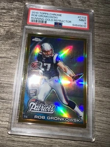 Rob Gronkowski PSA 9 2010 Topps Chrome Gold Refractor RC Rookie /50 - Picture 1 of 4