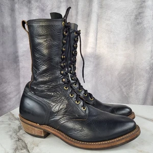Vintage Golden Retriever Packer Boots Men's Size 12 D Black - Picture 1 of 21