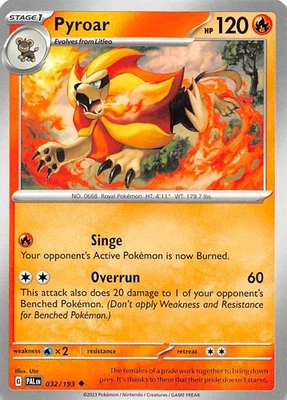 Pyroar 032/193 SV02 Paldea Evolved Pokemon 008846 - Image 1 of 2