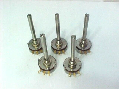 lot of 5 CENTRALAB 2" LONG SHAFT  POTENTIOMETERS HMS-25K JOB Foto 1 de 4
