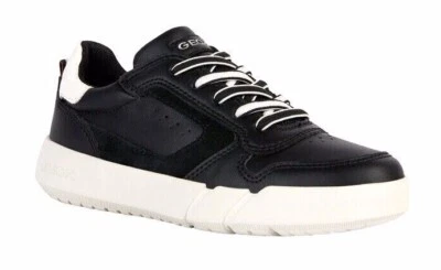 Zapatillas bajas de cuero negras GEOX Hyroo para niños Foto 1 de 4